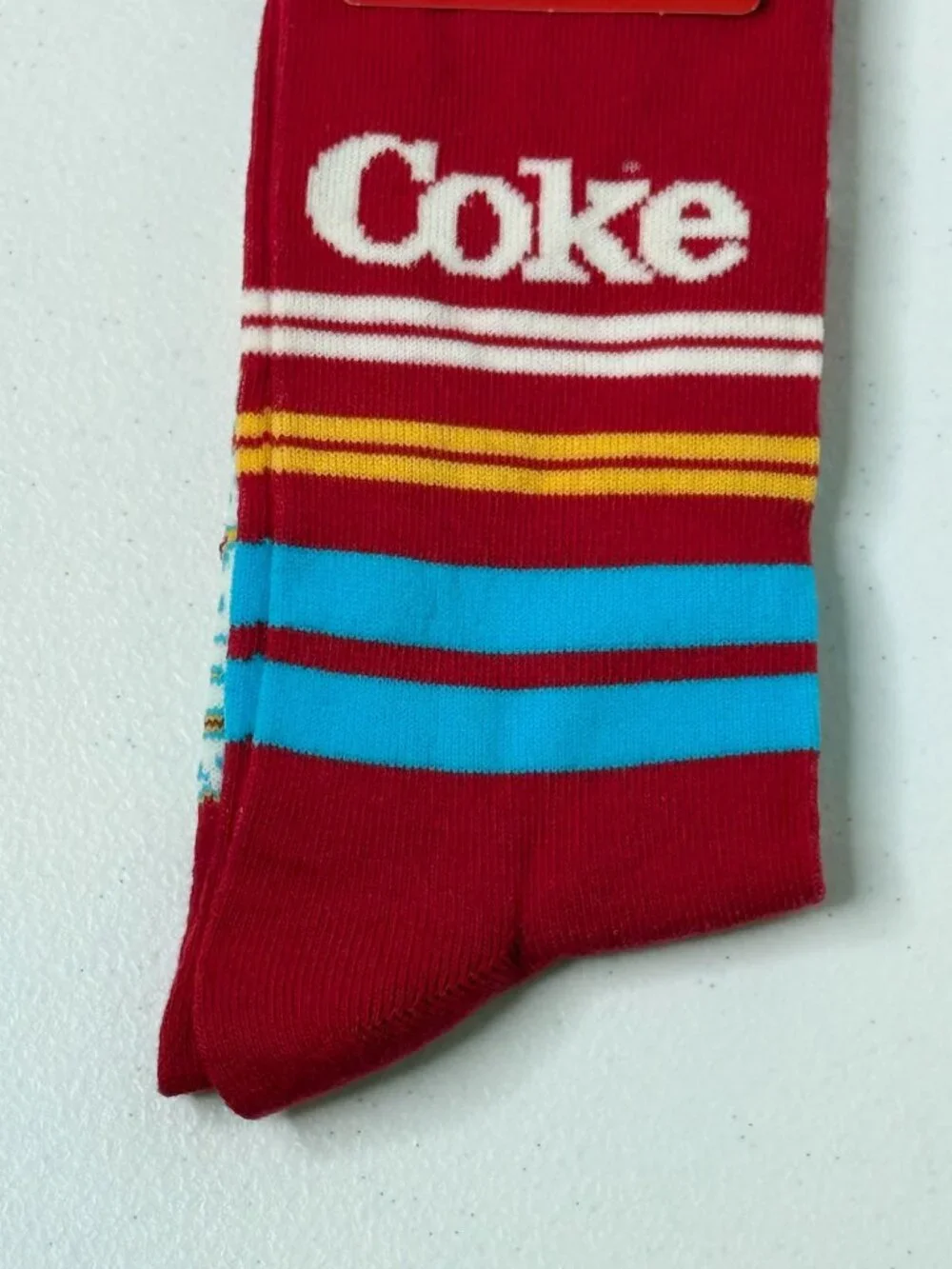 Coca-Cola Red Logo Crew Socks Novelty One Size